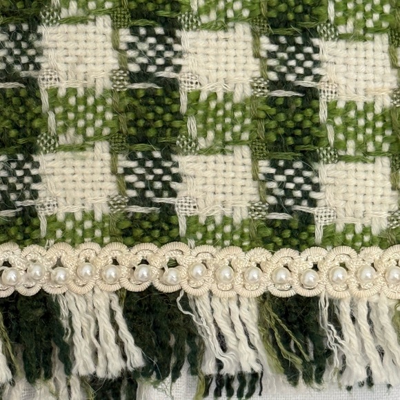 ✿ Sister Jane Green Gingham Pearl Trim Mini Skirt ✿ - Picture 4 of 5